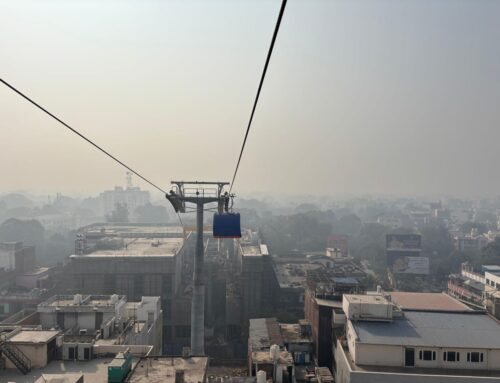 The urban cable car in Varanasi: First test rides.